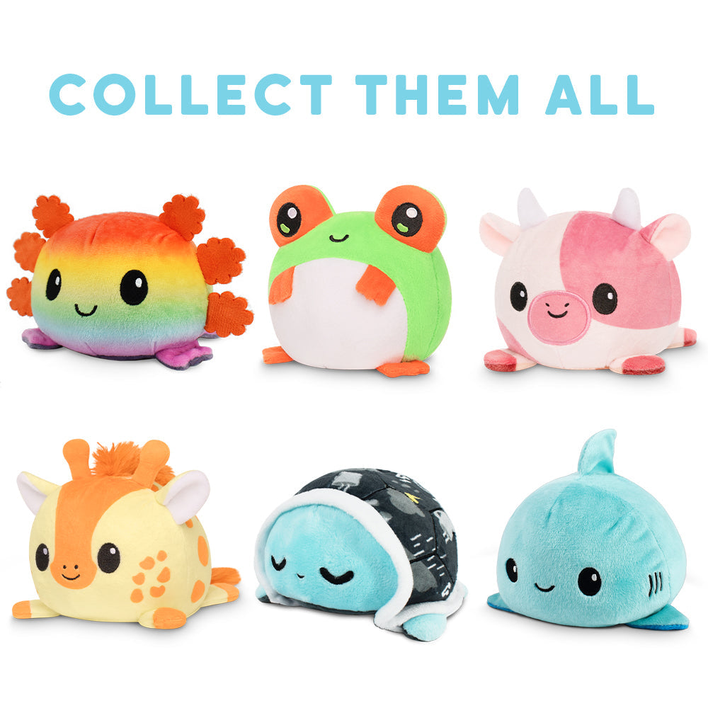 TeeTurtle Reversible Turtle Plushie (Green Worried)