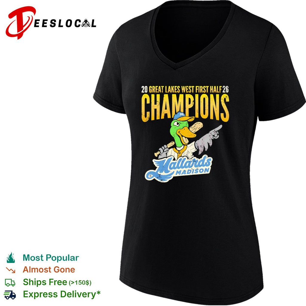 2026 Great Lakes West First Half Champions Madison Mallards shirt
