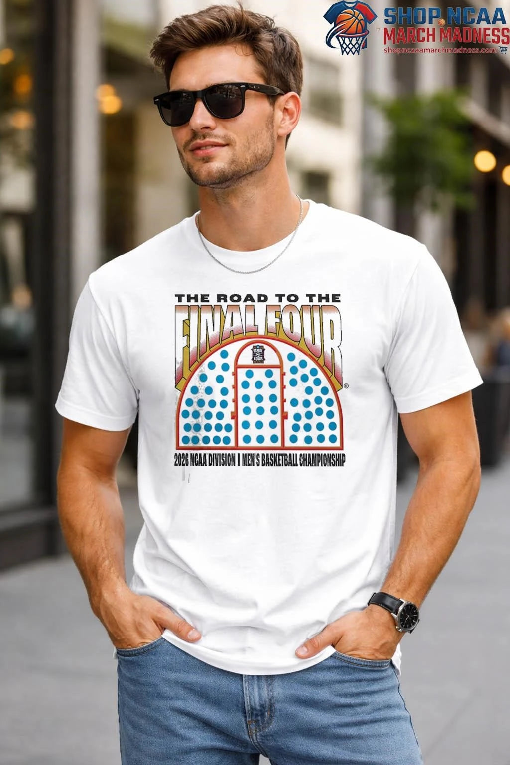 2026 NCAA Division I Men’s Basketball Championship March Madness The Road To The Final Four Buzzer Beater T-Shirt 2026 NCAA Division