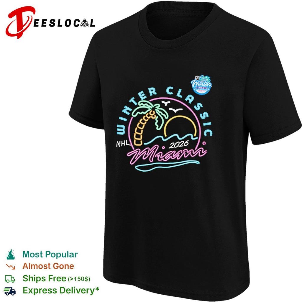 2026 NHL Winter Classic Miami Palm Tree Sun shirt