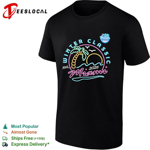 2026 NHL Winter Classic Miami Palm Tree Sun shirt