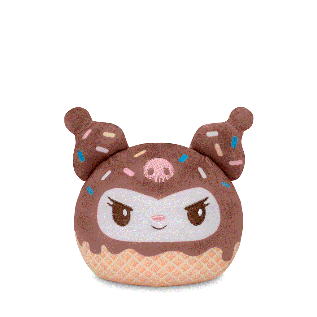 Kuromi Ice Cream Cone 4” Reversible Plushie