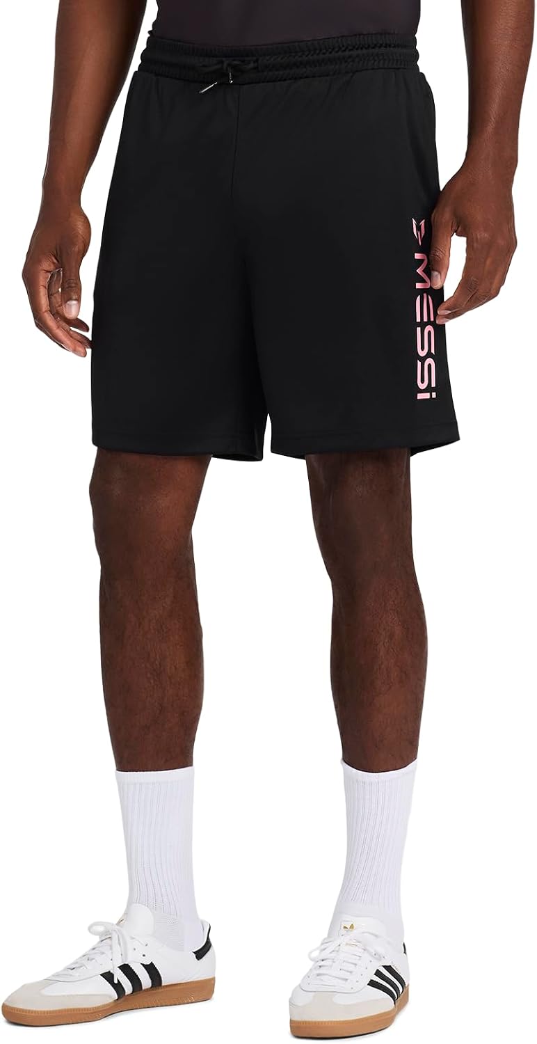 Men's Lifestyle Vertical Icon Shorts with Drawstring, Comfortable Fit, 100% Polyester