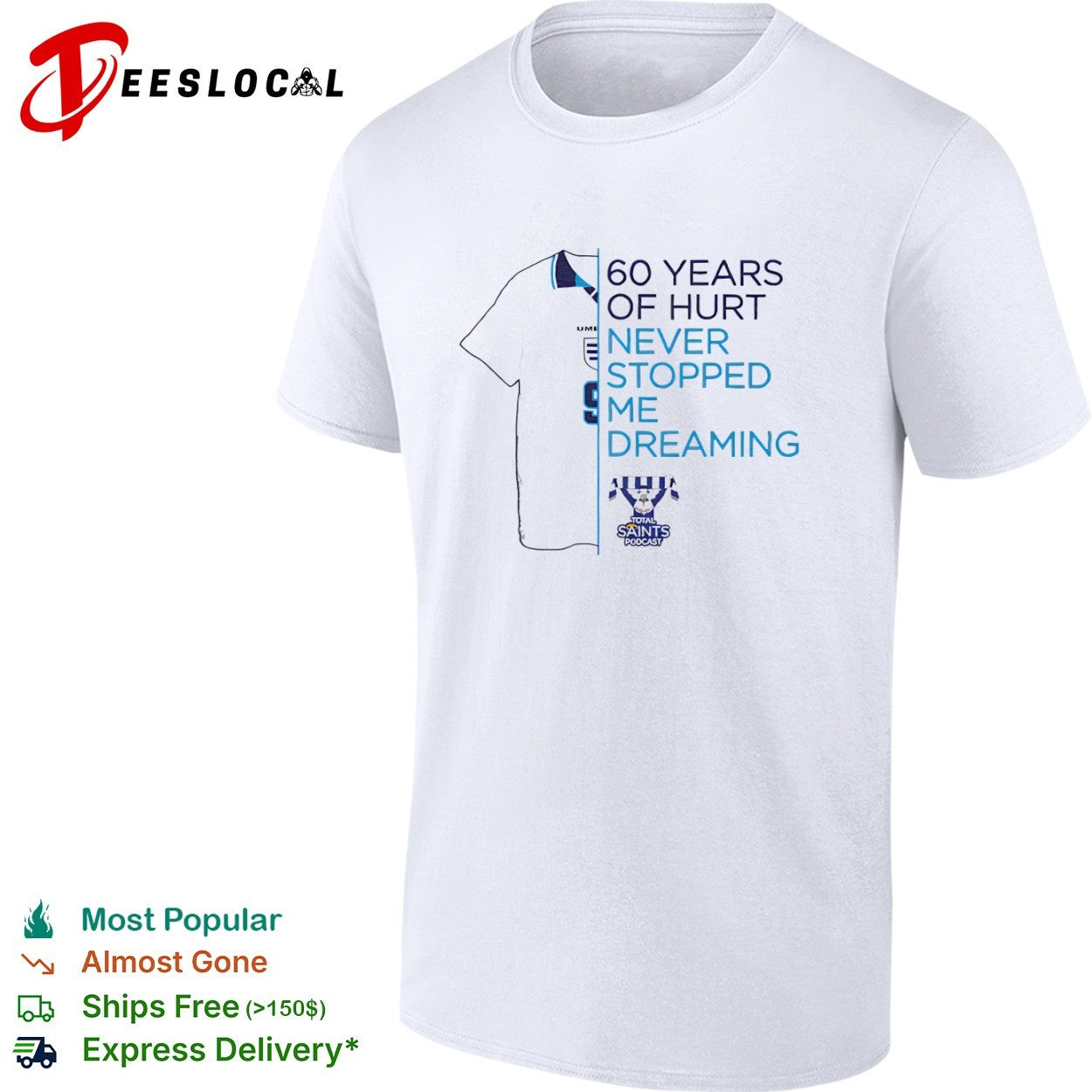 60 Years of Hurt Never Stopped Me Dreaming Total Saints Podcast England football shirt