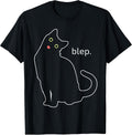 Blep Black Cute Cat Funny Pet Lovers Tops