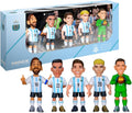 Minix Argentina National Team Soccer Figurines 5-Pack | Messi Lautaro Martinez Julian Alvarez Mastantuono Dibu Martinez | Official 7cm Collectible Figures