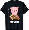 Cute Pig Eats Sushi Japanese Food Lover
