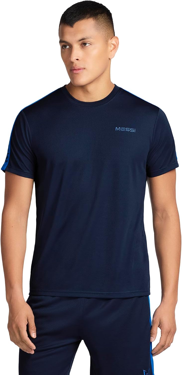 Men's Mesh Basic Tee, Lifestyle Short Sleeve T-Shirt, Standard Fit with Graphic