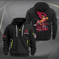 Arizonna Cardinals Quarter Zip Hoodie Rocking Drummer Custom Name Gift For Fan