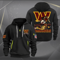 Washington Commanders Quarter Zip Hoodie Biker Taz Custom Name Gift For Fan