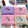 Custom PokaMom Embroidered Sweatshirt with Anime Characters, Mother's Day Gift, Birthday Gift for Mom