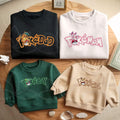 Personalized Poka Dad and Mom Embroidered Sweatshirt, PKM Family Characters, Family Matching Shirt, Anime Fan Gift
