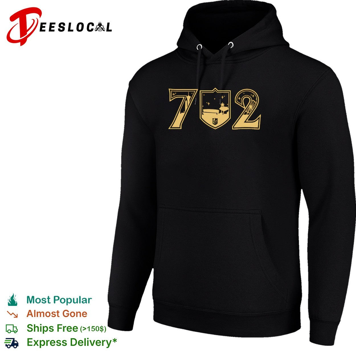 702 Las Vegas Golden Knights NHL Vegas Skyline Logo shirt