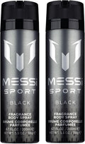 Sport Black Body Spray Duo: 2 Messsi Sport Black Body Spray