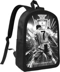 Ronaldo #7 Adult Simplicity Backpack – 16.5 Inch Laptop Bag/Bag for Daily Use, Black (Black A1, Medium)