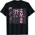 Senior 2026 Class of 2026 Coquette Pink Bow Graduation 2026 T-Shirt