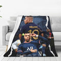 #10 Mbappe #7 Ultra-Soft Micro Travel Fleece Plush Blankets for Home Bed Couch Livingroom, Black