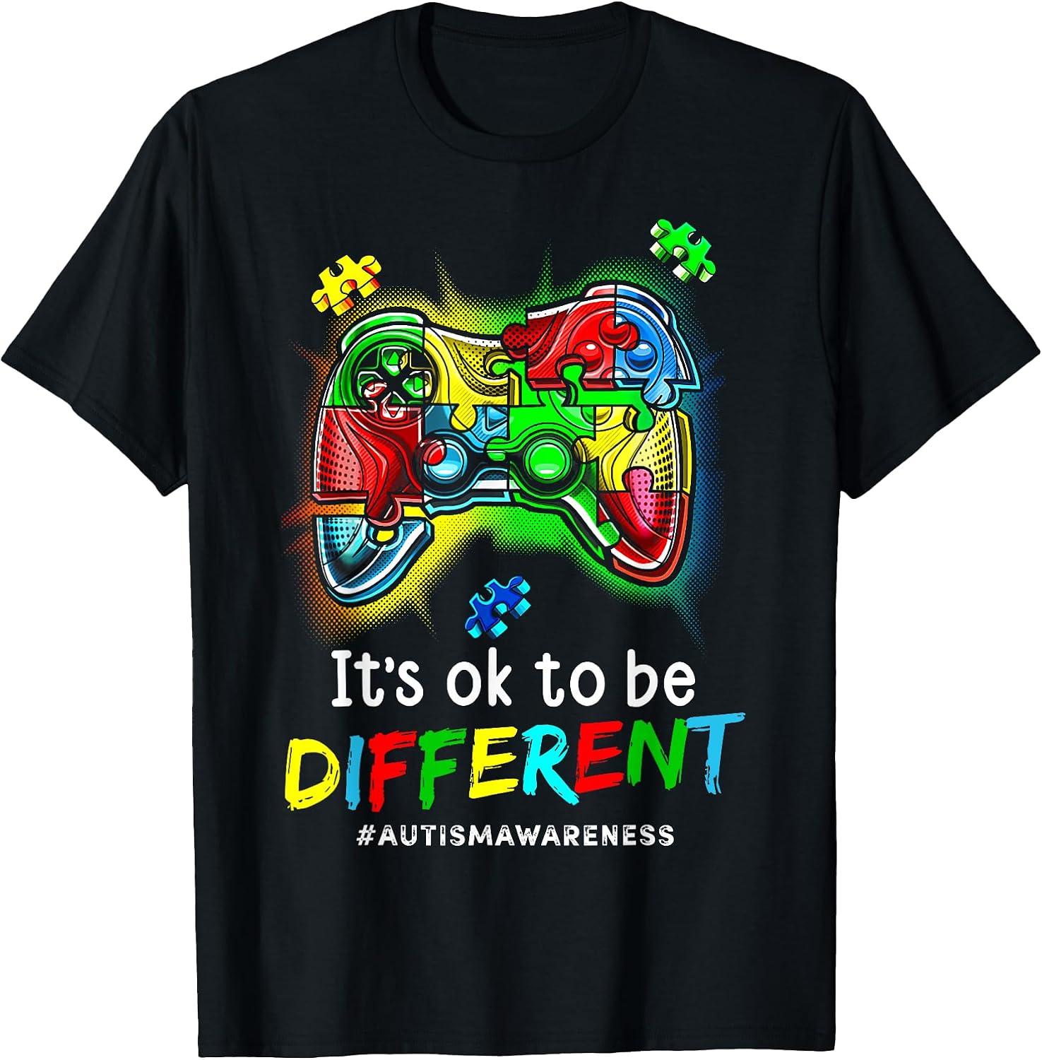 Autism Awareness Men Kids Boys Autism Video Game Month T-Shirt