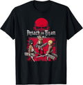 3 Main Characters Red Background Anime T-Shirt