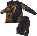 #7 Special Gold Black Dragon Edition Long Sleeve Football Soccer Kids Jersey Shorts Set Youth Sizes