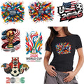 World Cup Soccer Iron on Patches Patriotic Decoration Iron on Transfers American-Mexico-Canada Soccer Iron on Decals Patches for Football Event World Cup Party Decorative Supplies 6 Pcs