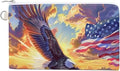 American Bald Eagle Coin Purse Canvas Wallet Light Change Wallet Clutch Card Holder for Women Men