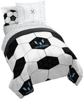 Jay Franco Kids Comforter Set Includes Sheets and Pillow Cover - Soft and Cozy Bed Set for Stylish Room Décor, White - Messi, 5 Piece Twin