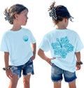 Girls Cute Hawaiian Beach T Shirts Kids Pink Hibiscus Flower Shirt Oversized Aesthetic Graphic Tees Summer Tops