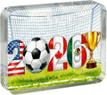2026 World Soccer Lover Acrylic Plaque 5.5x3.1 inch Soccer Goal Desk Sign Decor World Soccer Game Plaque