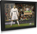 Signed Ronaldo Poster Photo Desktop Framed Picture 8x6 Inches,with 1x35mm Film Mini Cell Display,Gifts for CR7 Cristiano Ronaldo Fans