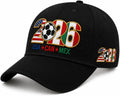 2026 Soccer Hat–USA Canada Mexico Host Countries Embroidered Baseball Hat Adjustable Unisex Cotton for Soccer Supporters
