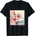 korean cherry blossom in aesthetic anime retro kpop flower T-Shirt