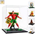 3mm Clear Acrylic Display Case for Lego 43015 Messi 43016 Ronaldo Soccer Legend 43300 Winnie Pooh 76429 Talking Sorting Hat 21357 10338 43290 Collectibles, Transparent Box Black Inside 9.8x9.8x11.8 in