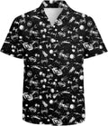 Mens Funny Hawaiian Shirts 3D Graphic Button Down Short Sleeve Tropical Holiday Beach Aloha Shirt