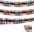 World Cup 2026 Party Metallic Fringe Banner 3 Pack 9 ft Foil Tassel Garland Decorations with Soccer Trophy & World Flags for Sports Events, Bars, Parties & Classroom Decor (Star Player Design)