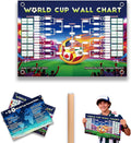 TOKLYUIE for World Cup Schedule Poster World Cup Merchandise Double Sided Printing No Crease Schedule Waterproof Erasable 2026 Football Tournament Schedule and Team Info Chart Poster for Soccer Fans