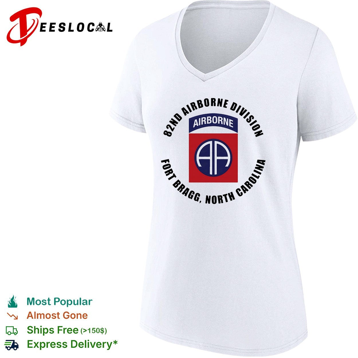 82nd Airborne Division Fort Bragg North Carolina AA All American shirt