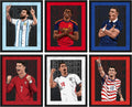 Soccer Wall Art Poster Bundle – World Cup Inspired Soccer Posters for Boys Bedroom – Messi Posters, Ronaldo Posters, Football Stars Sports Decor – Unframed Set Of 6 (8x10”)