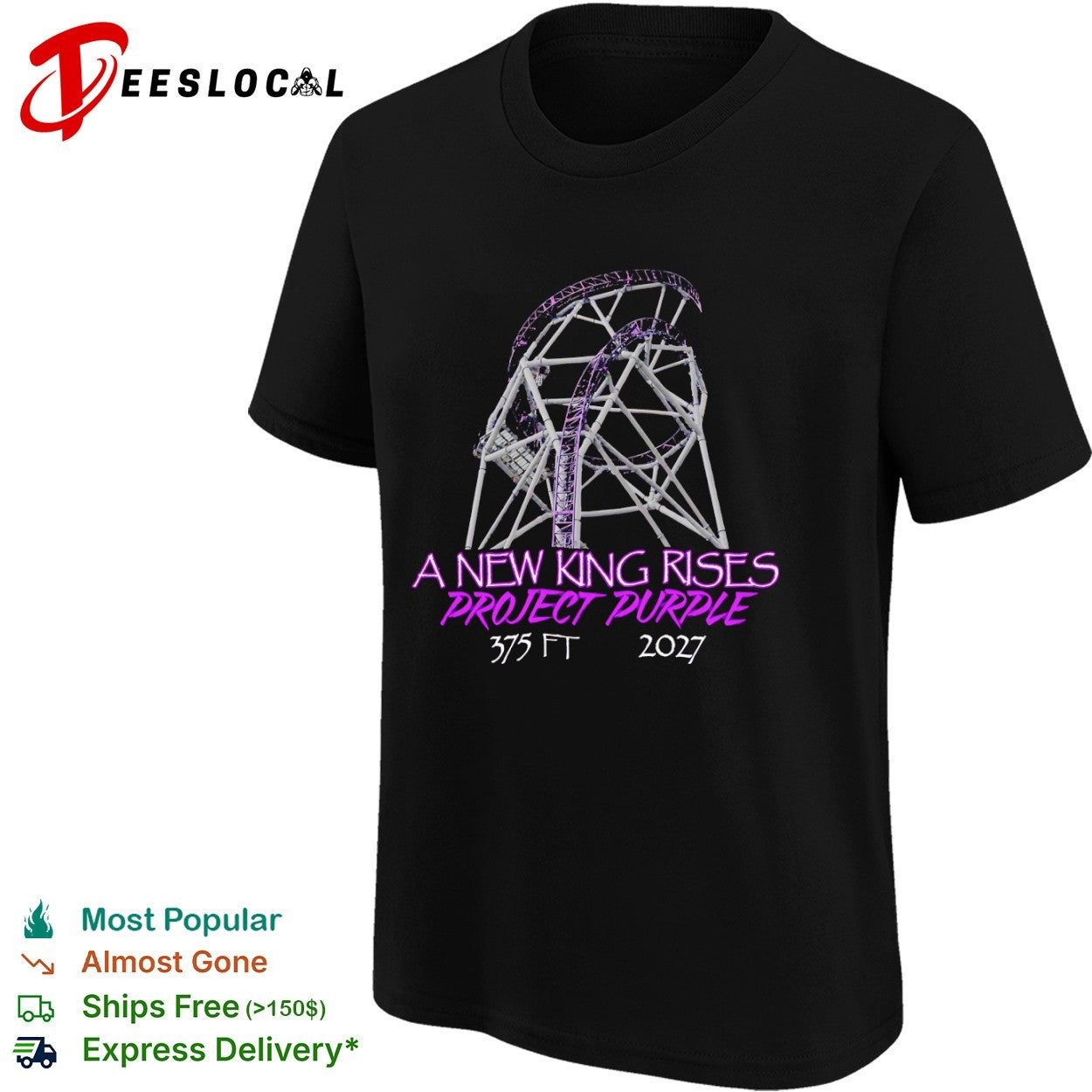 A New King Rises Project Purple 375 ft 2027 Roller Coaster shirt