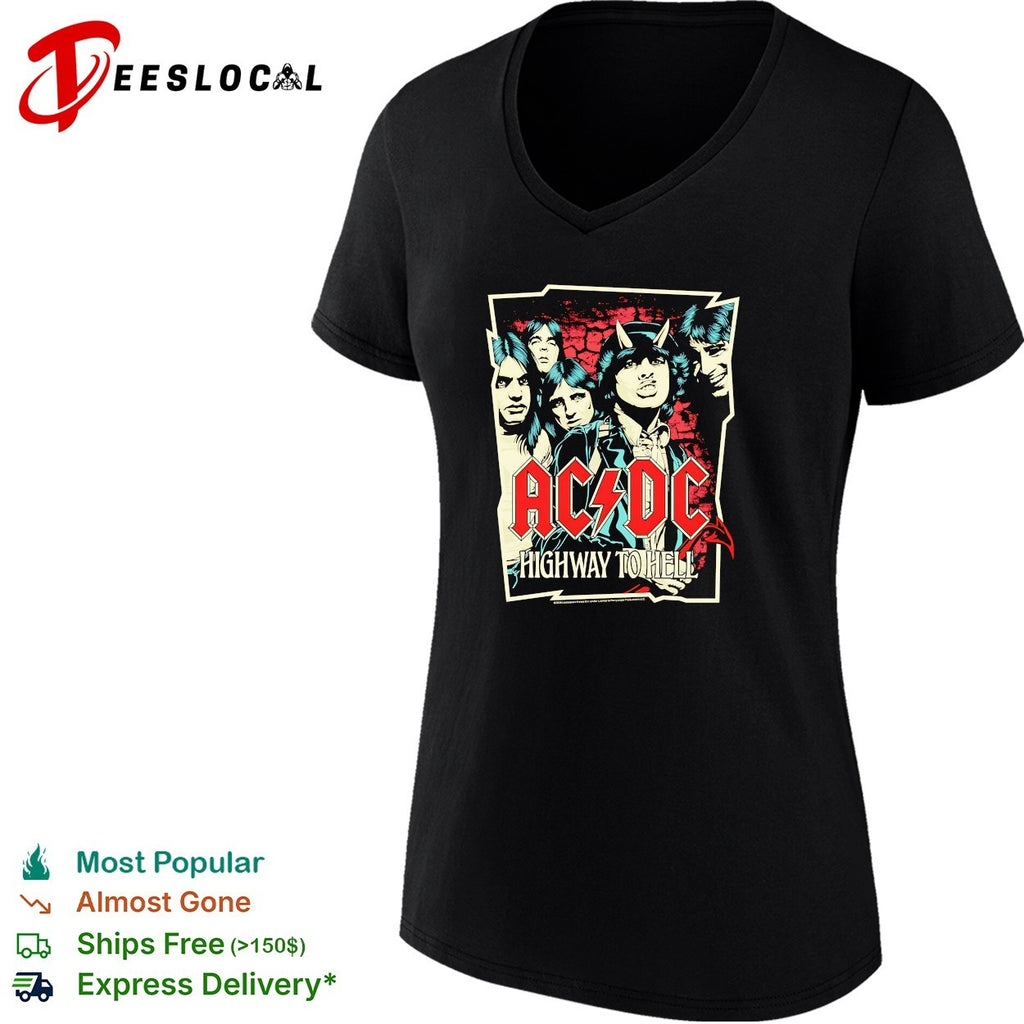 ACDC Highway to Hell illustrated band members shirt