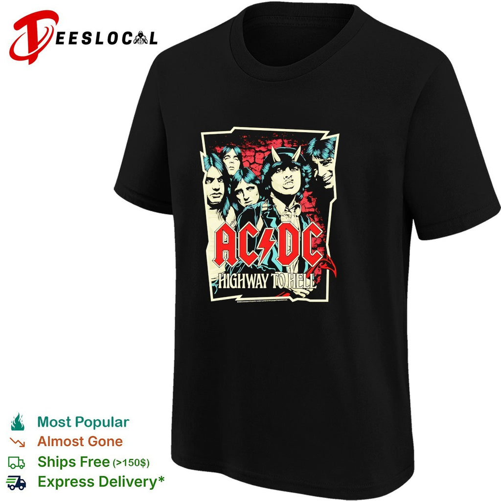 ACDC Highway to Hell illustrated band members shirt