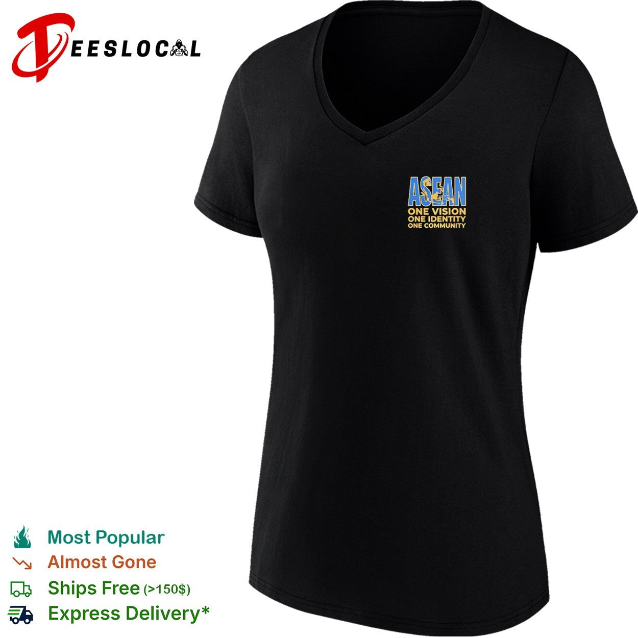 ASEAN flag one vision one identity one community text shirt