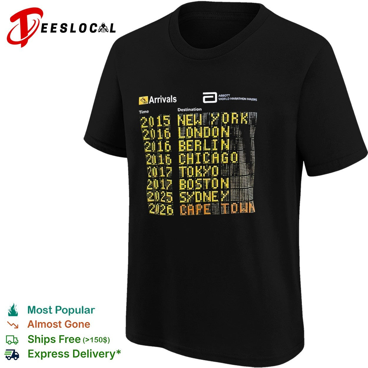 Abbott World Marathon Majors Arrivals New York London shirt