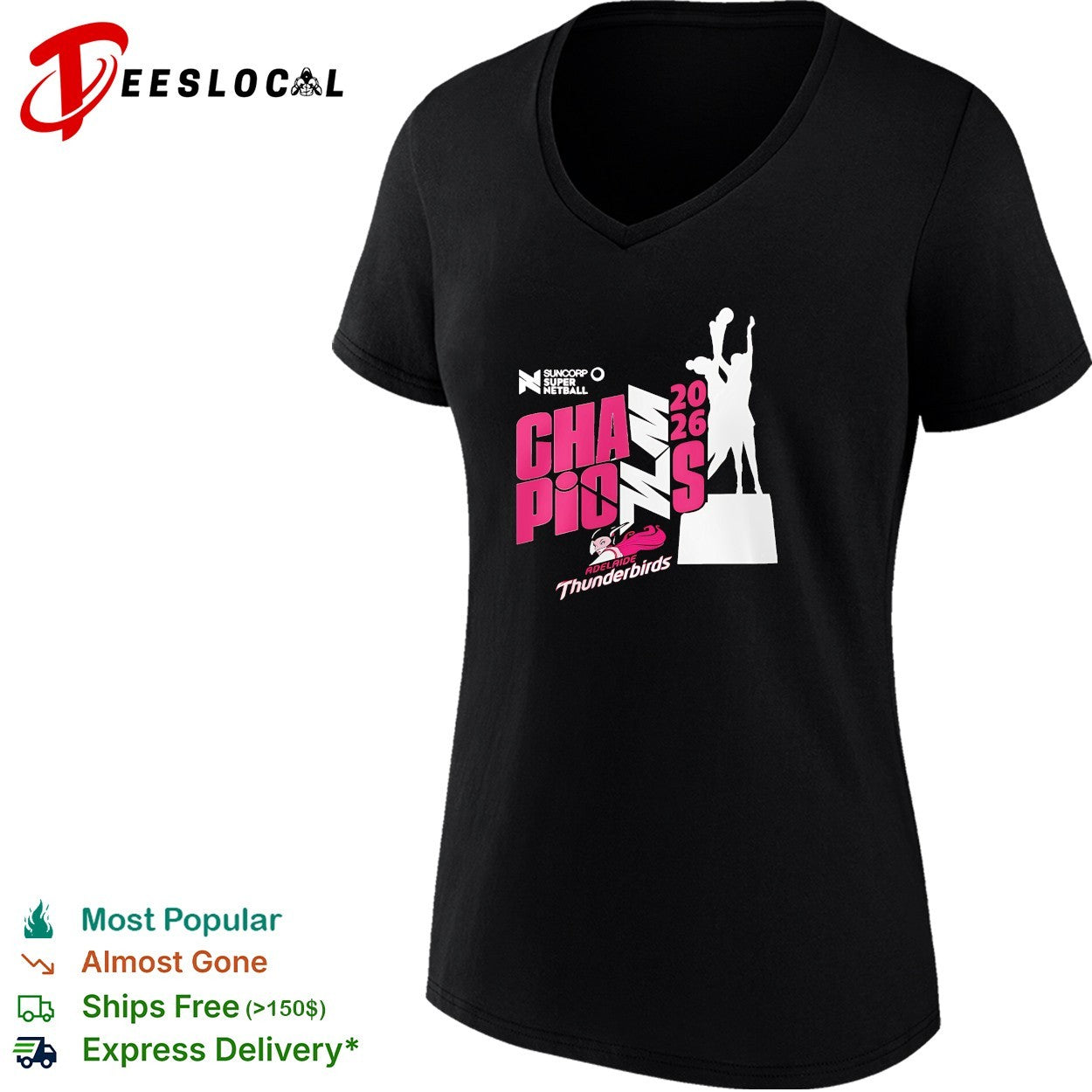 Adelaide Thunderbirds champions 2026 Suncorp Super Netball shirt