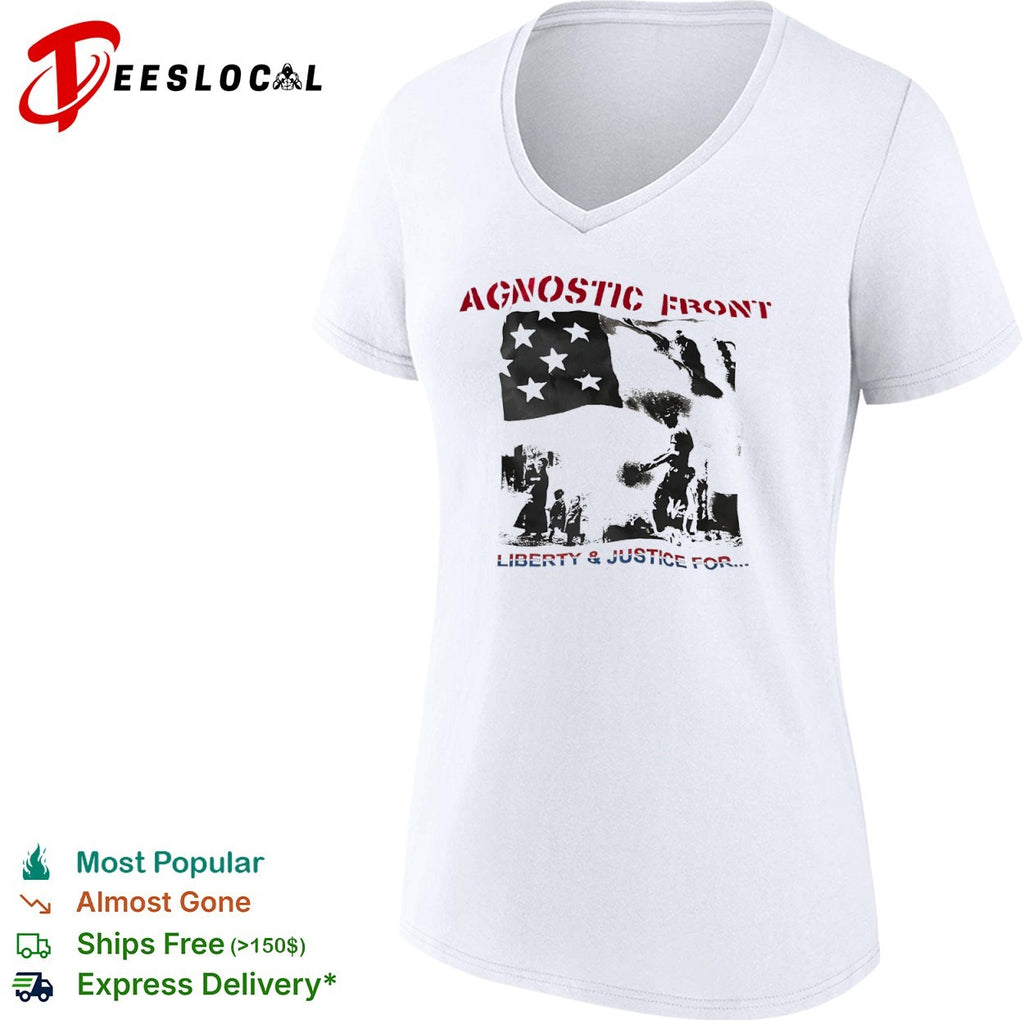 Agnostic Front Liberty and Justice for Flag Military shirt