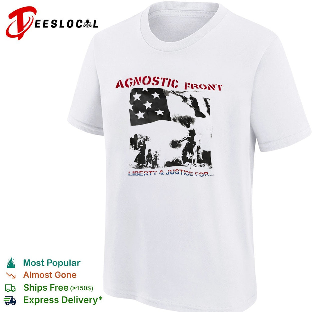 Agnostic Front Liberty and Justice for Flag Military shirt