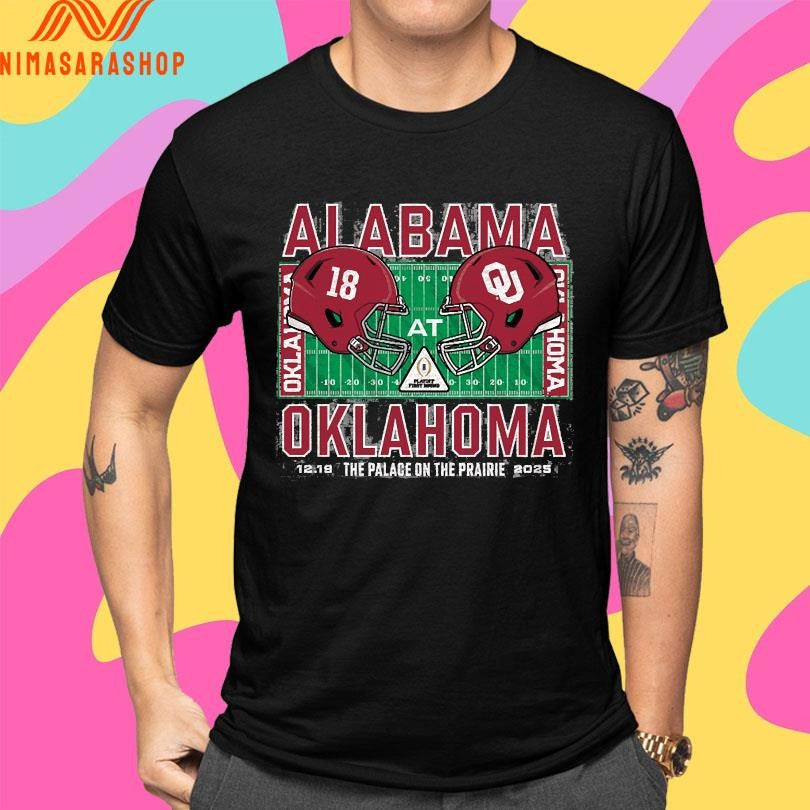 Alabama Vs Oklahoma The Palace On The Prairie 12 19 2025 College Football Playoff Shirts