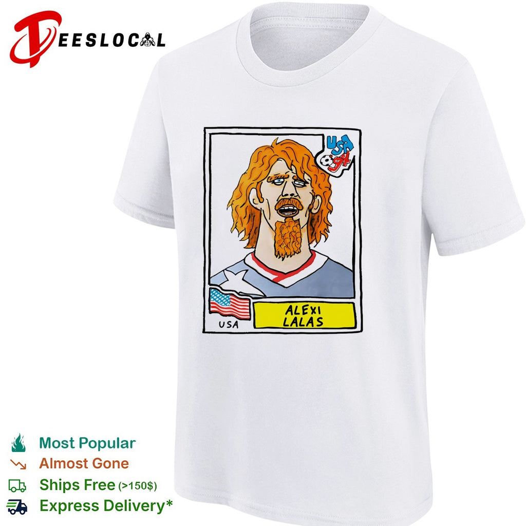 Alexi Lalas USA soccer player vintage world cup collectible card shirt