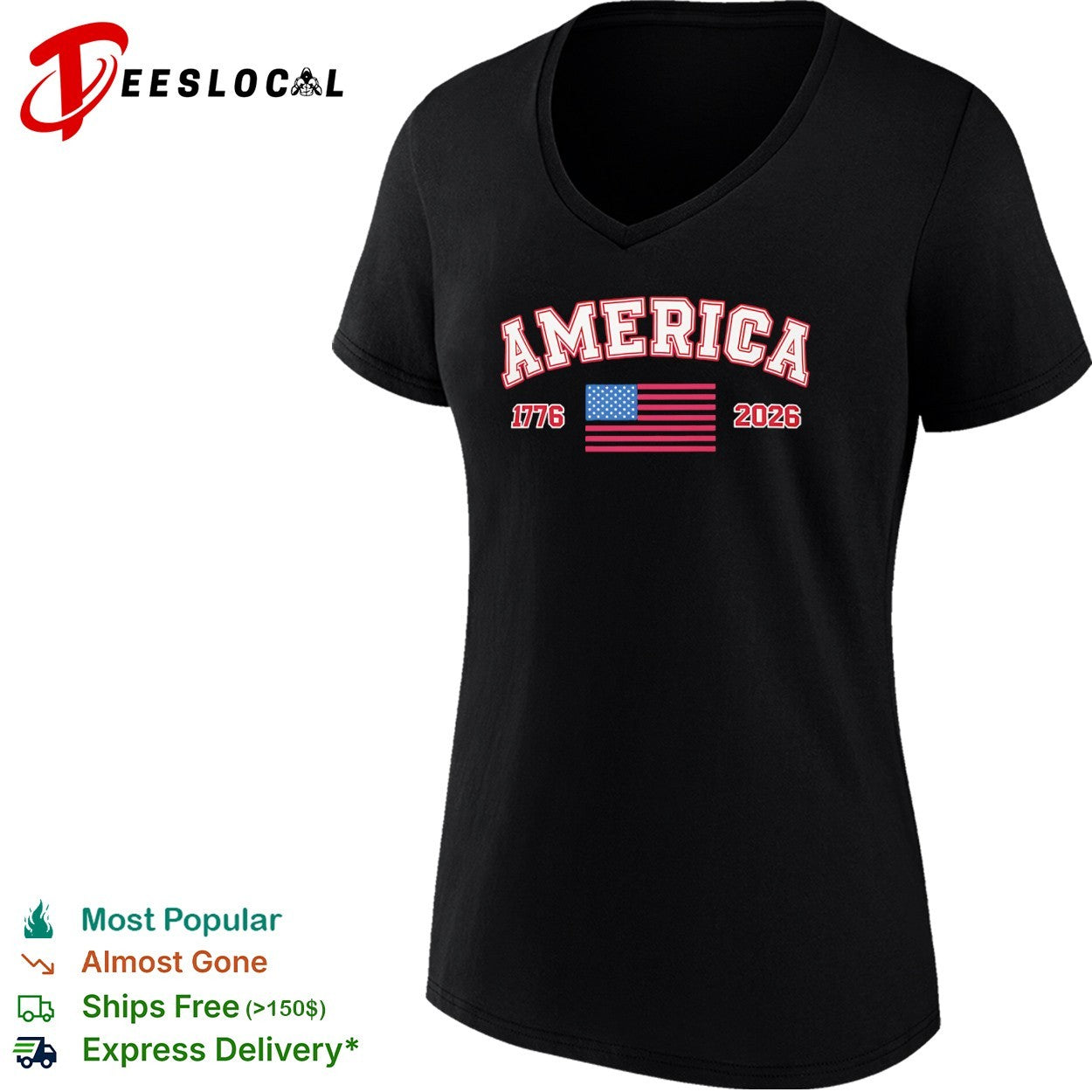America 1776 2026 United States Flag Independence shirt