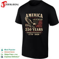 America Land of the Free 250 Years Semiquincentennial 1776 2026 USA Patriotic shirt